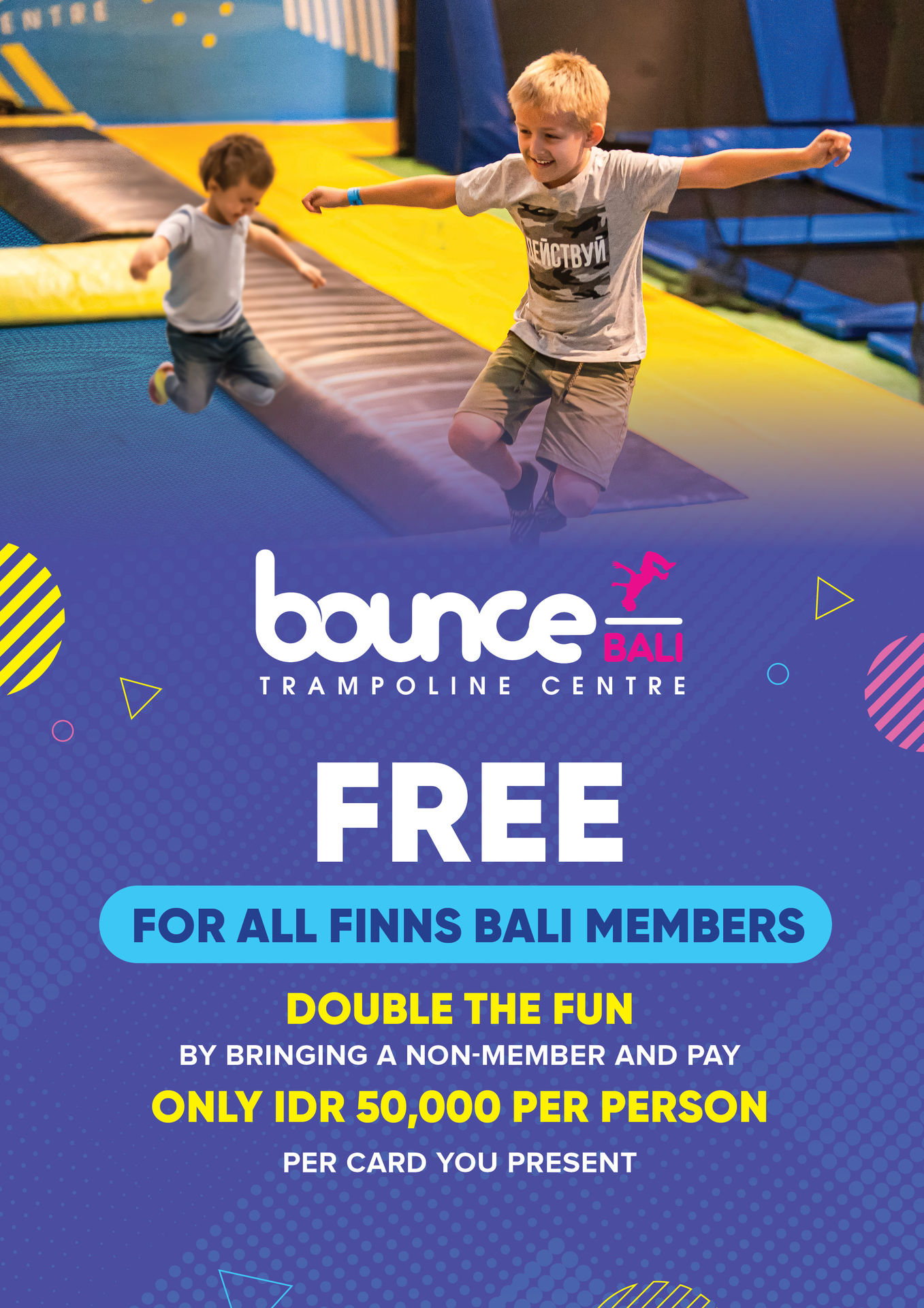 FREE BOUNCE FOR FINNS BALI MEMBERS