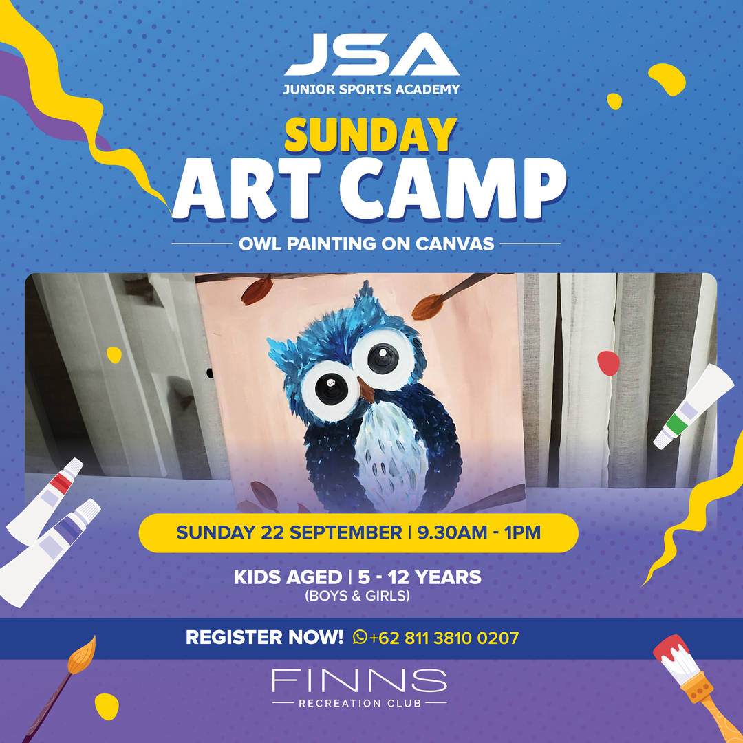 2024.9.5 WEEKEND ART CAMP - OWL PAINTING ON CANVAS-POST